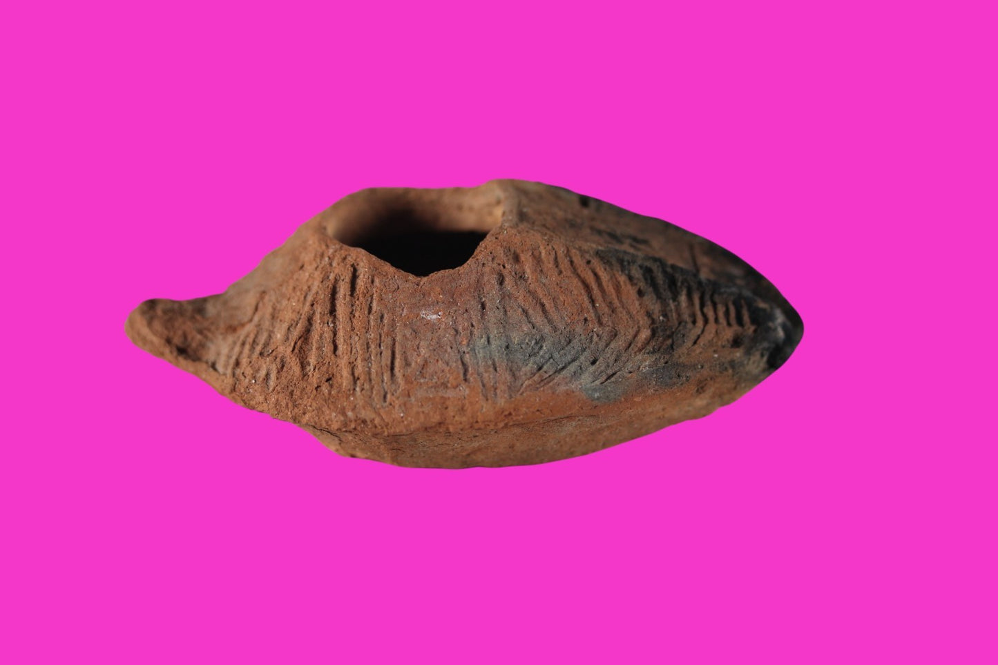 Time of the Christians Oil Lamp Ancient Holy Land Artifact 313-636 AD COA 14