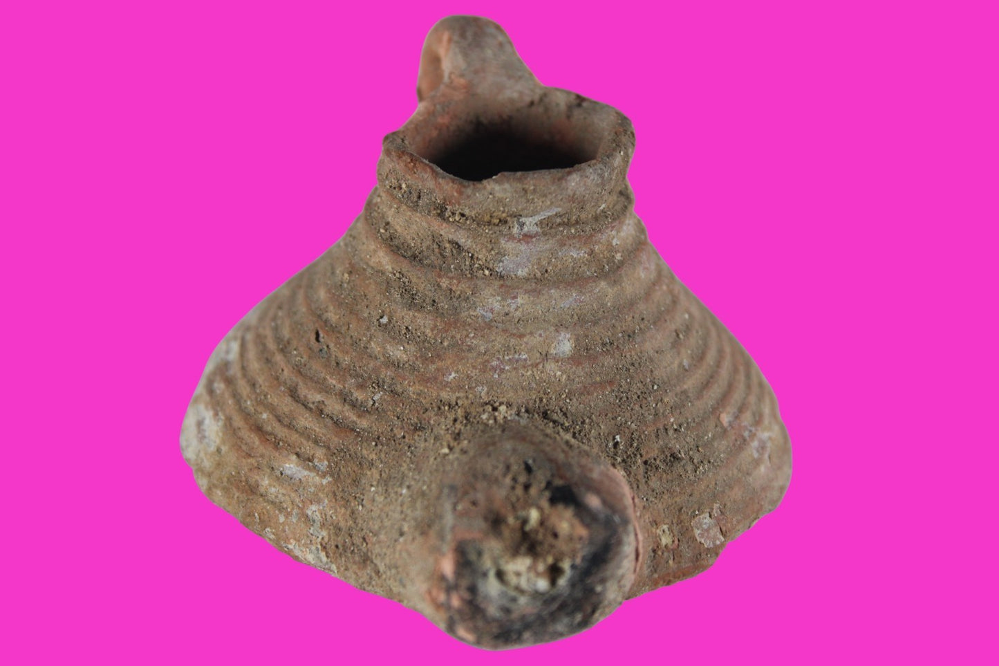 Holy Land Oil Lamp Ancient Artifact Time of the Arab Invasion 660-800 AD COA 239