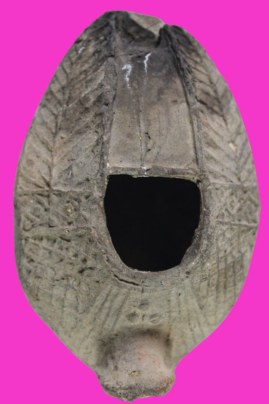 Oil Lamp Holy Land Ancient Artifact Jesus Christ Home Israel 300-600 AD COA 84