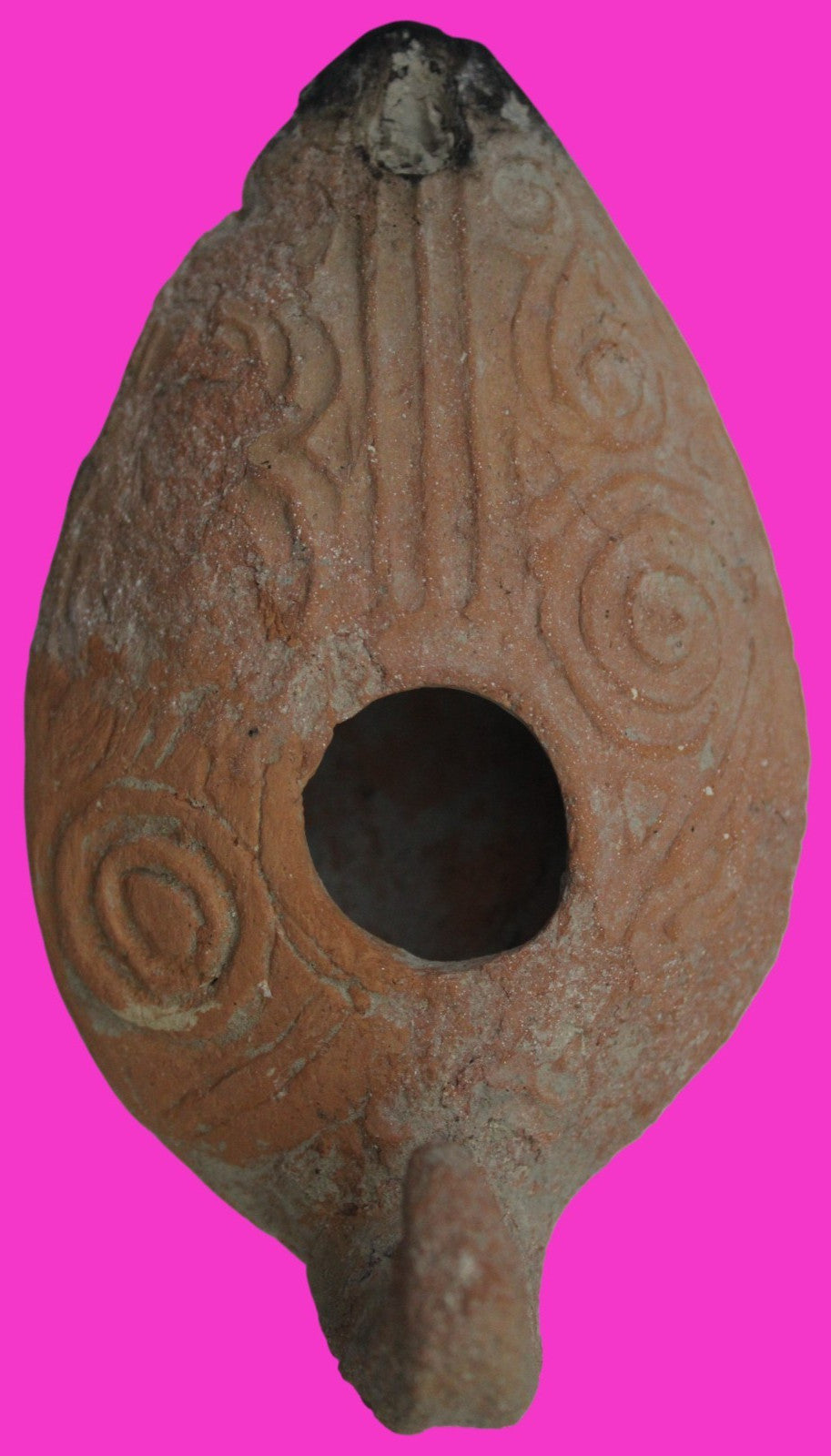 Holy Land Oil Lamp Ancient Artifact Time of the Christians 313-636 AD COA 203