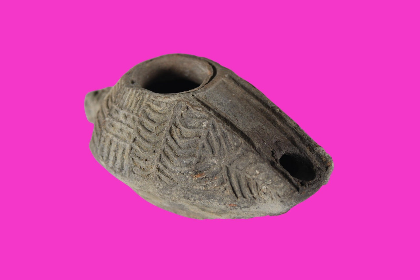 Holy Land Oil Lamp Ancient Artifact Time of the Christians 313-636 AD COA 207