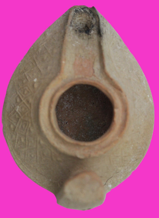 Holy Land Oil Lamp Ancient Artifact Time of the Christians 313-636 AD COA 183