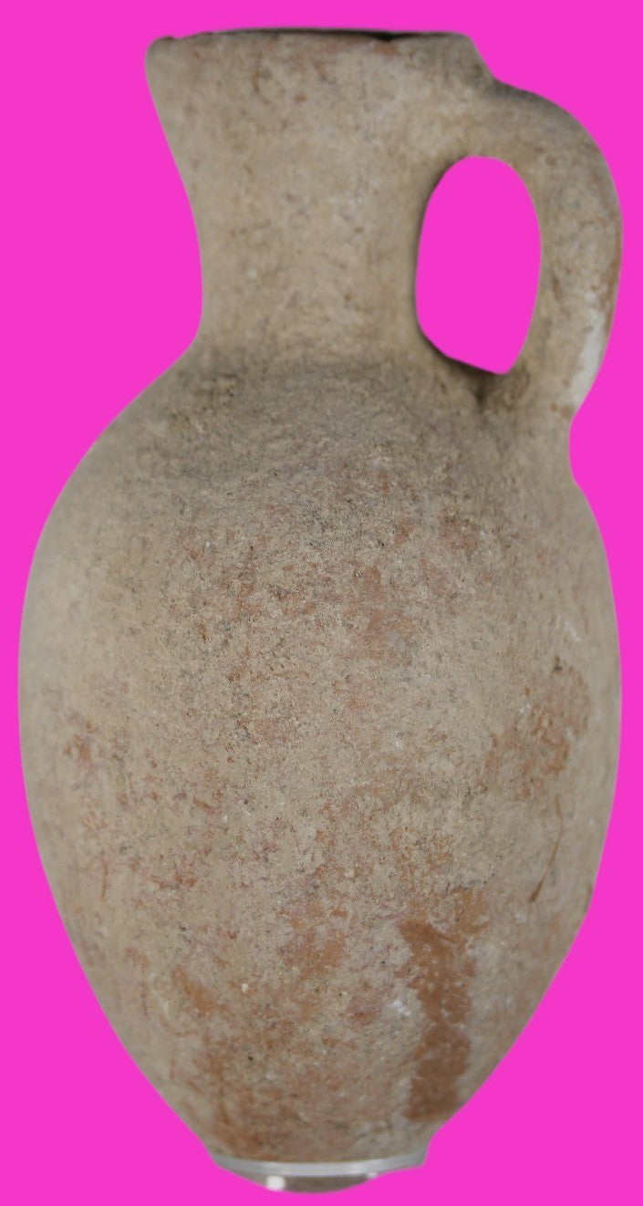 Time of Abraham Holy Land Artifact 6 inch Jar Jug Intact 2000 to 1500 BC COA Z08
