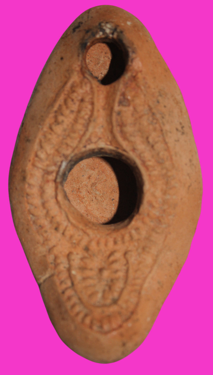 Ancient Holy Land Oil Lamp Artifact From Jesus Christ Homeland 400-500AD COA 27