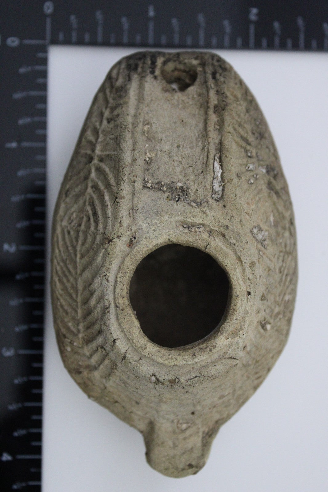 Time of the Christians Oil Lamp Ancient Holy Land Artifact 313-636 AD COA 31