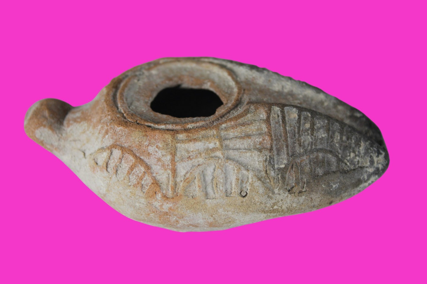 Holy Land Oil Lamp Ancient Artifact Time of the Christians 313-636 AD COA 200