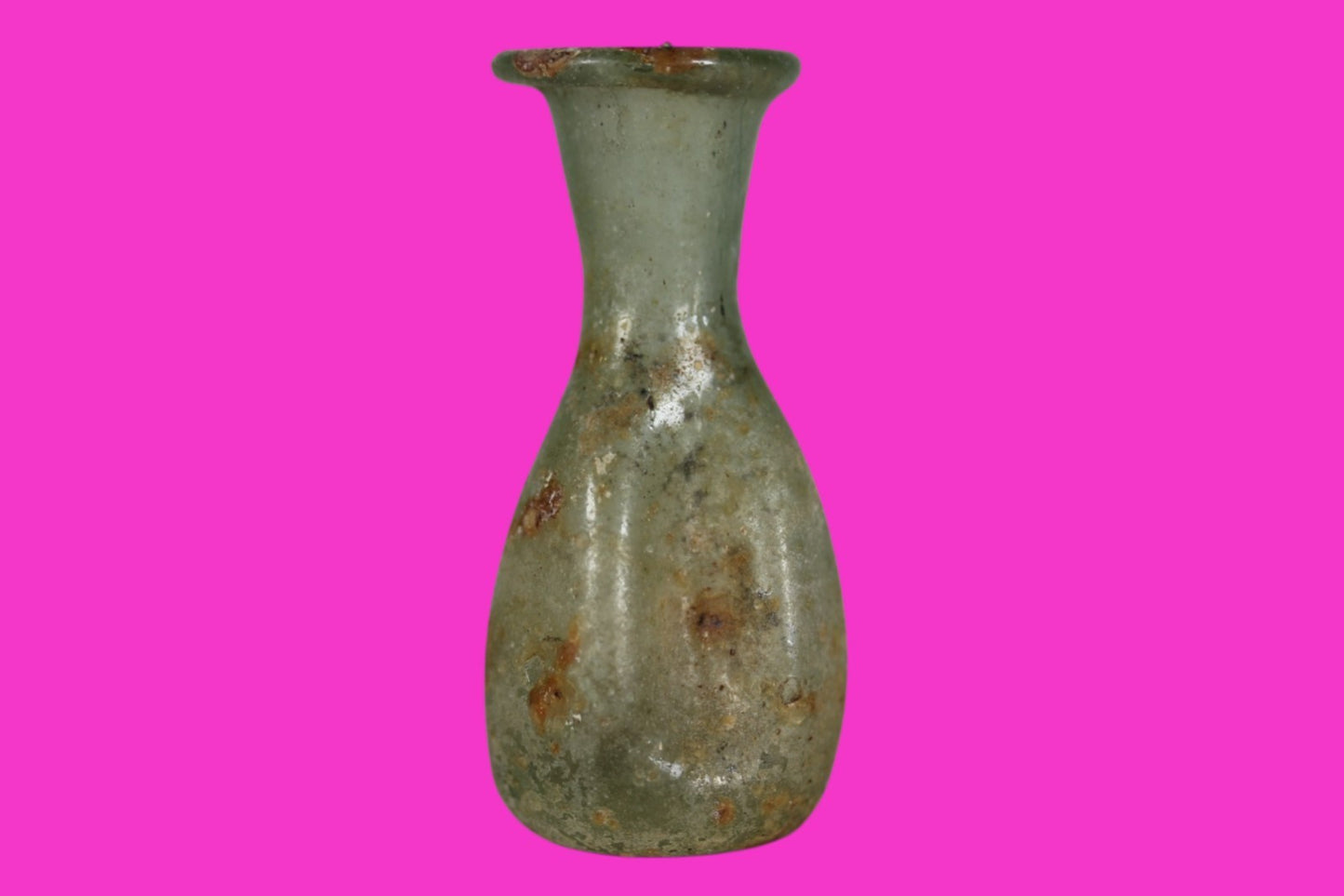 Ancient Holy Land Glass Bottle Authentic Artifact 100-300 AD Roman Era COA J10