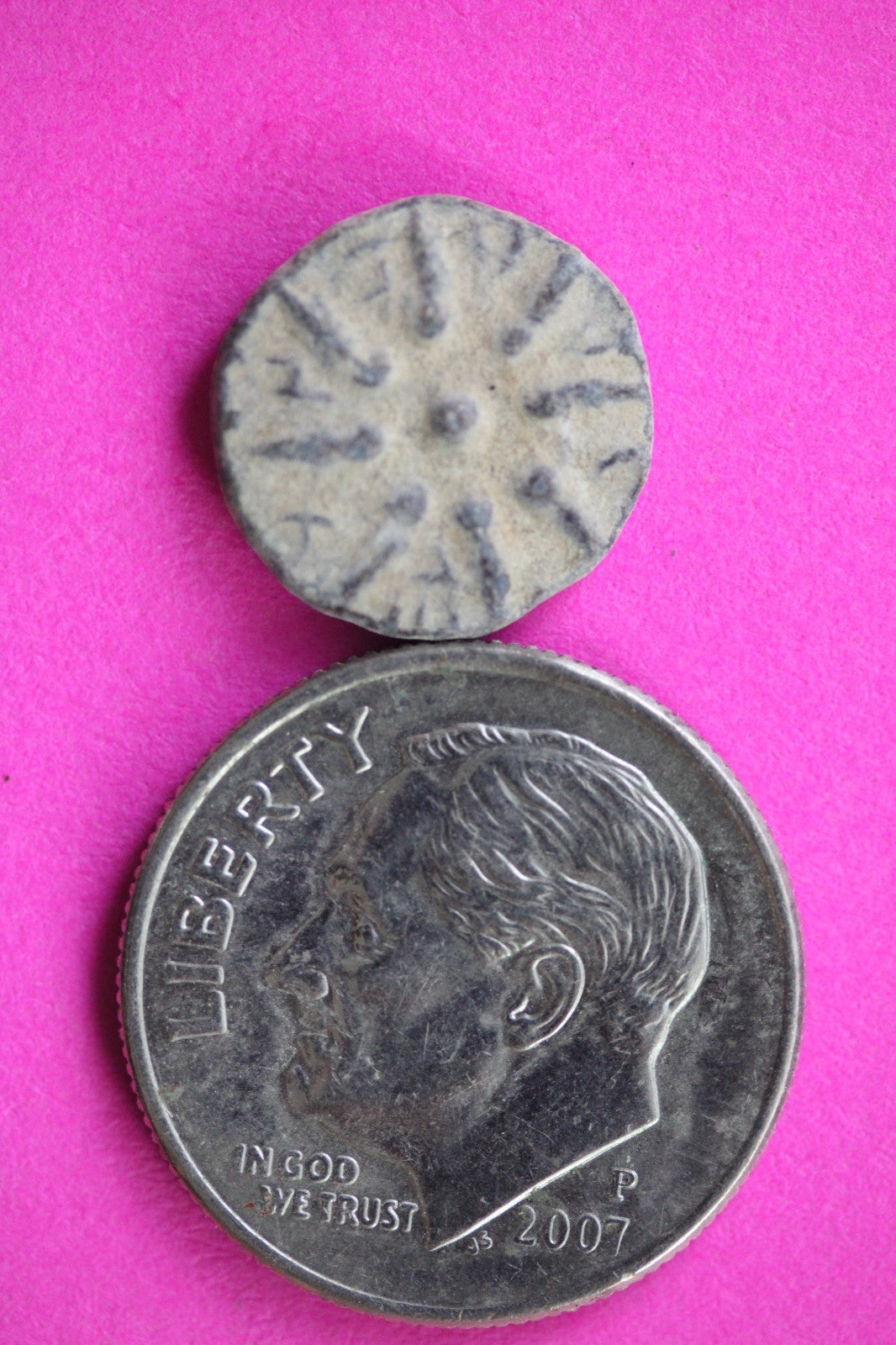 ORIGINAL Desert Patina Small Widows Mite Herod Hoard Holy Land Artifact COA A179