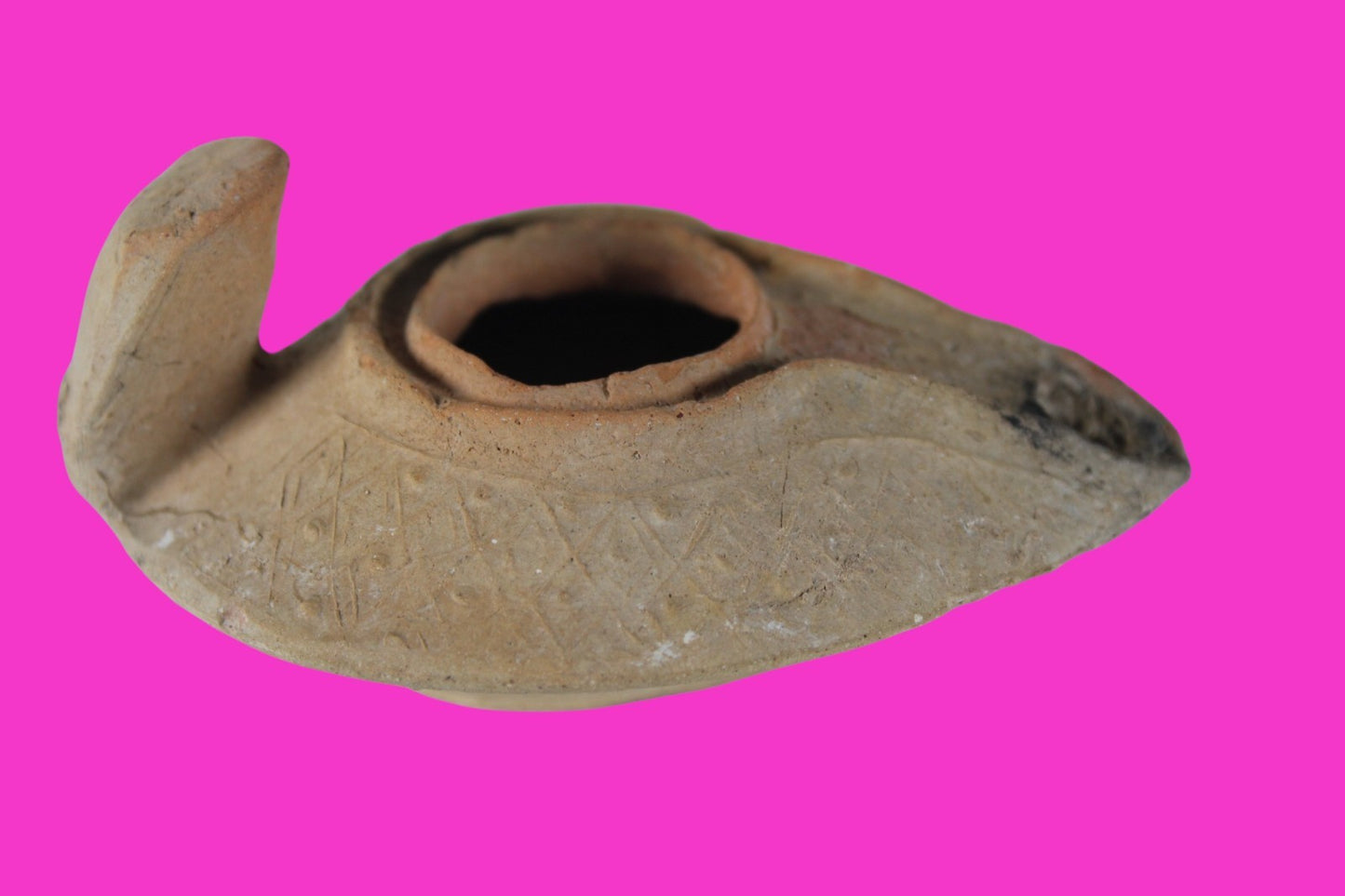 Holy Land Oil Lamp Ancient Artifact Time of the Christians 313-636 AD COA 183