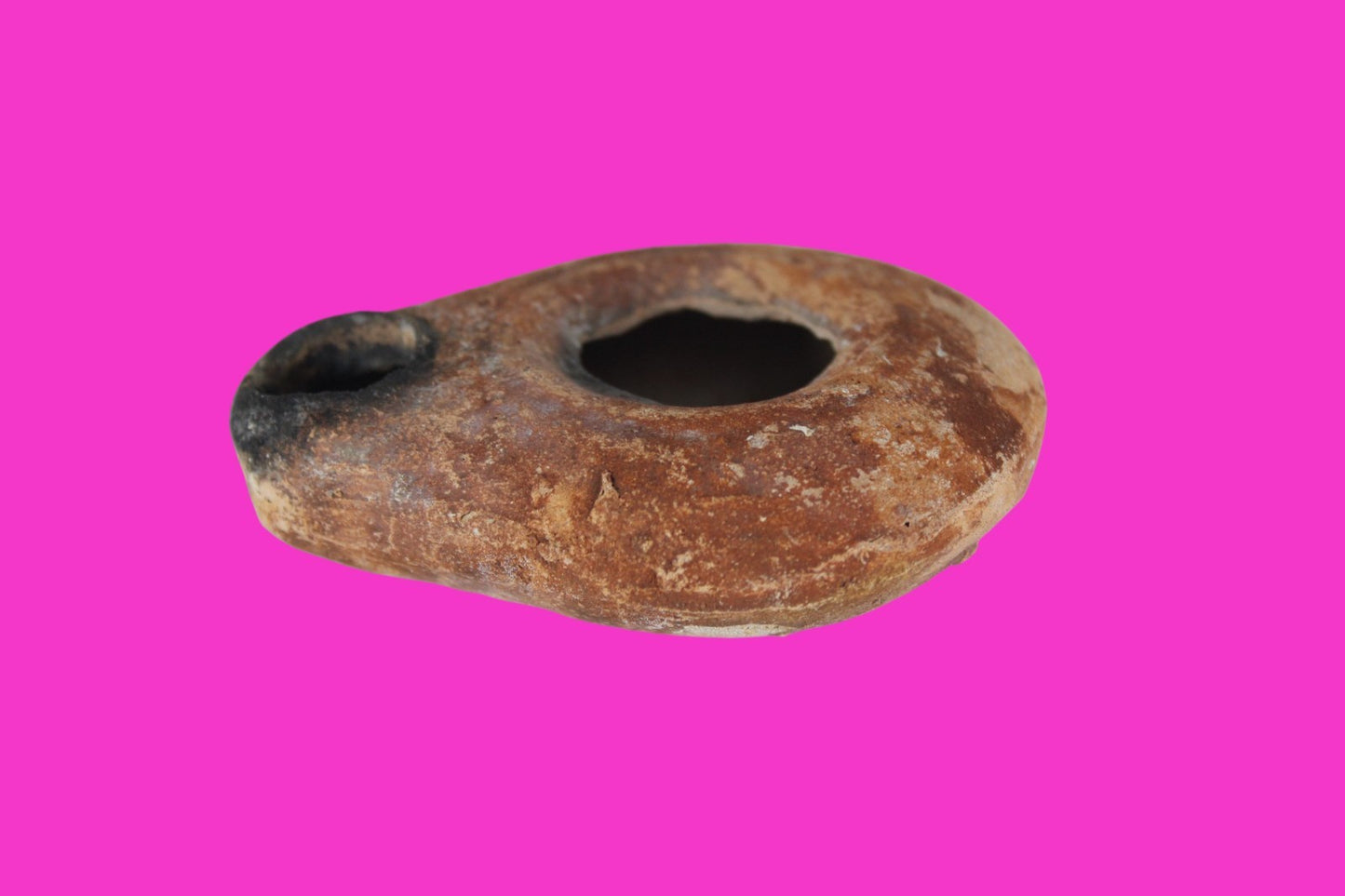 Holy Land Oil Lamp Ancient Artifact Time of Jesus & Apostles 63BC-323AD COA 144