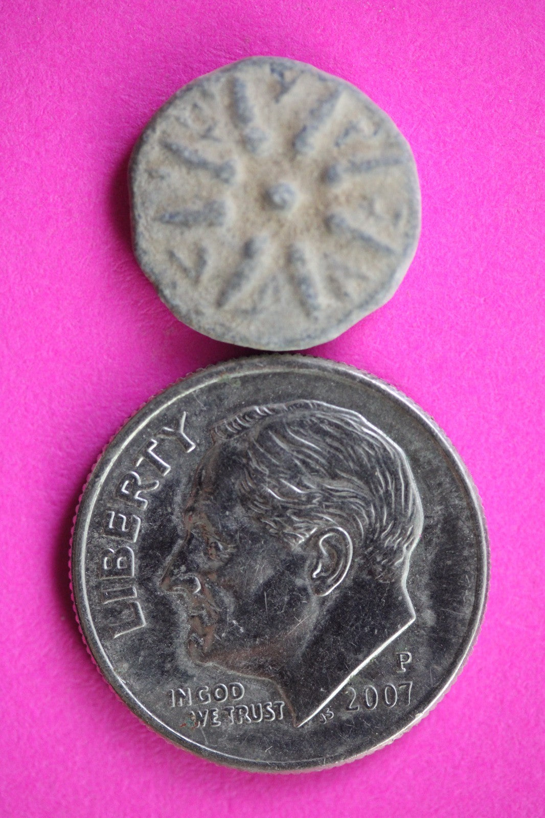ORIGINAL Desert Patina Small Widows Mite Herod Hoard Holy Land Artifact COA A220