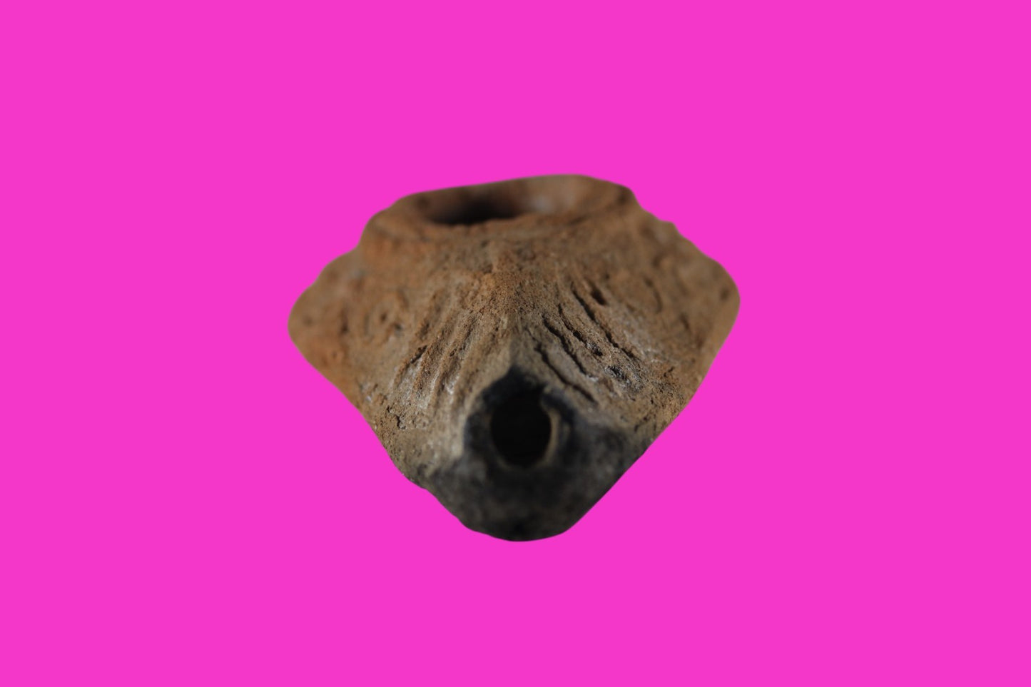 Time of the Christians Oil Lamp Ancient Holy Land Artifact 313-636 AD COA 03