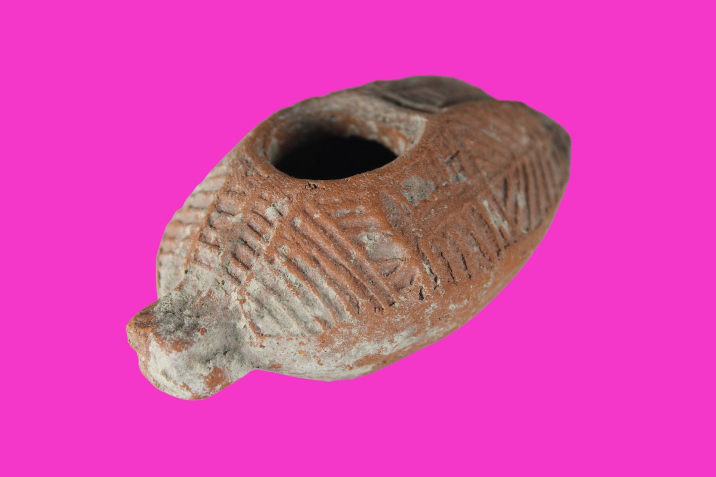 Holy Land Oil Lamp Ancient Artifact Time of the Christians 313-636 AD COA 194