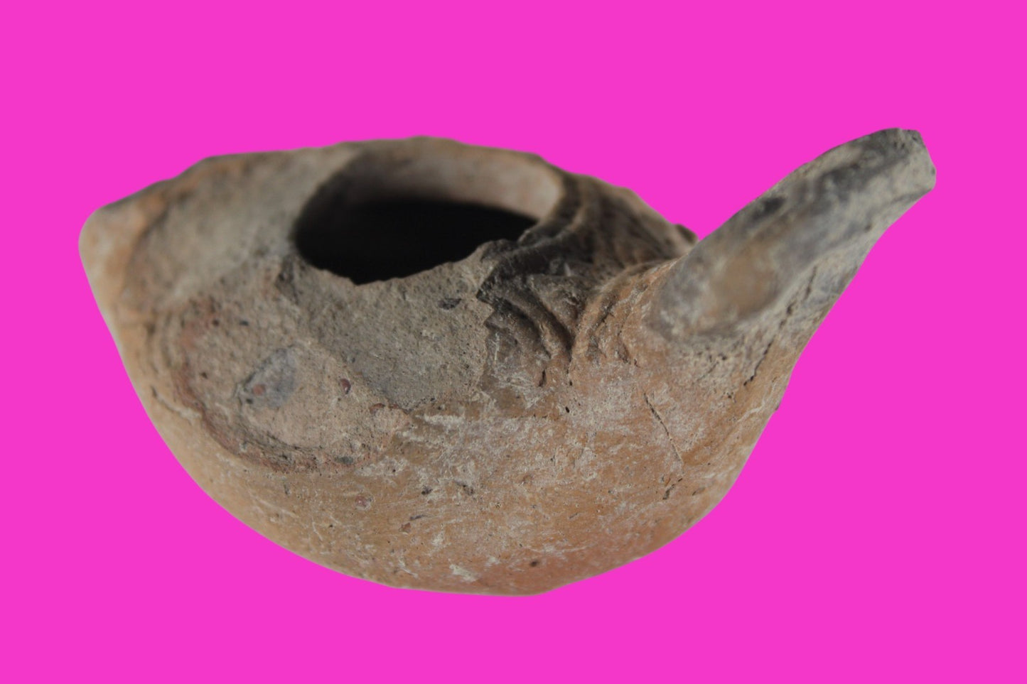 Holy Land Oil Lamp Ancient Artifact Time of the Christians 313-636 AD COA 174