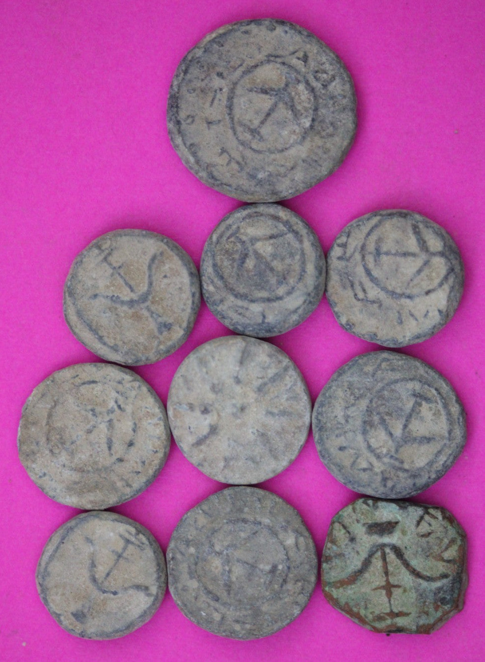High Quality 10 Widows Mite Coins Holy Land Artifacts Small Leptons COAs Q941