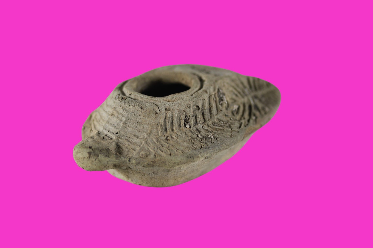 Time of the Christians Oil Lamp Ancient Holy Land Artifact 313-636 AD COA 31