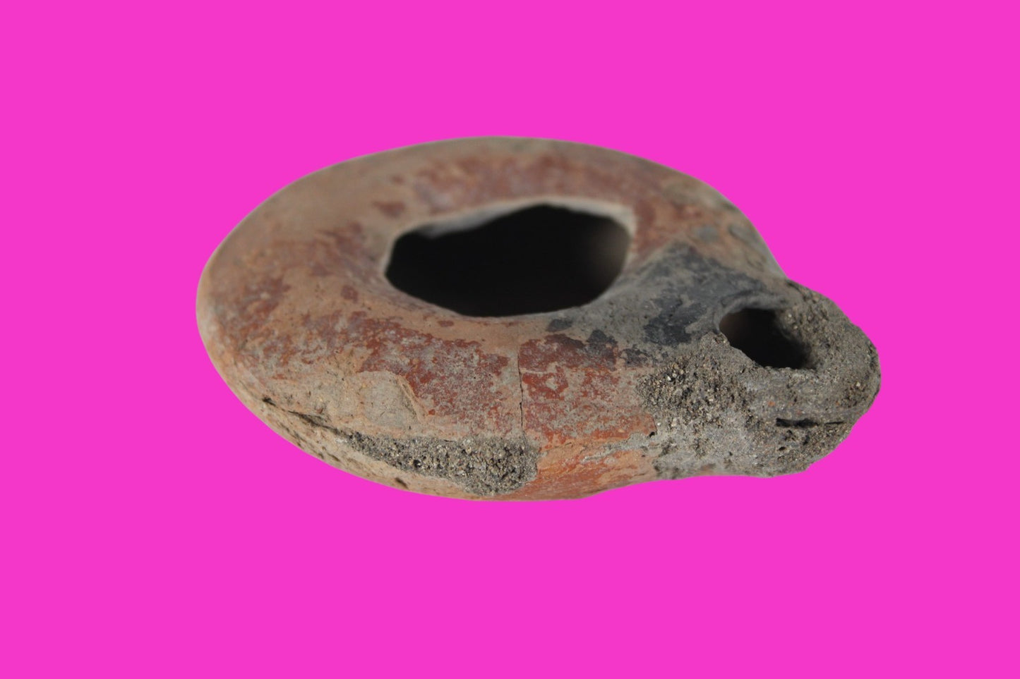 Holy Land Oil Lamp Ancient Artifact Time of Jesus & Apostles 63BC-323AD COA 141