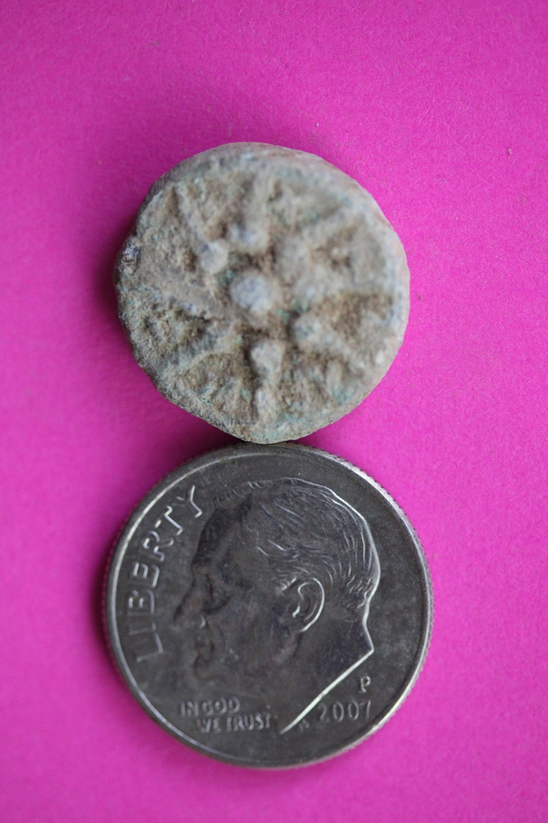 ORIGINAL Desert Patina Big Widows Mite Herods Hoard Holy Land Artifact COA A123