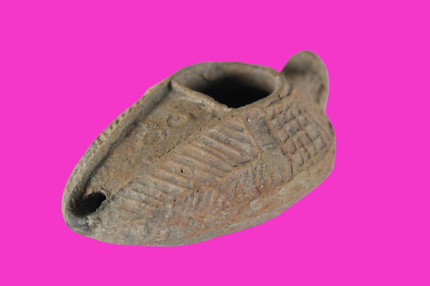 Holy Land Oil Lamp Ancient Artifact Time of the Christians 313-636 AD COA 222