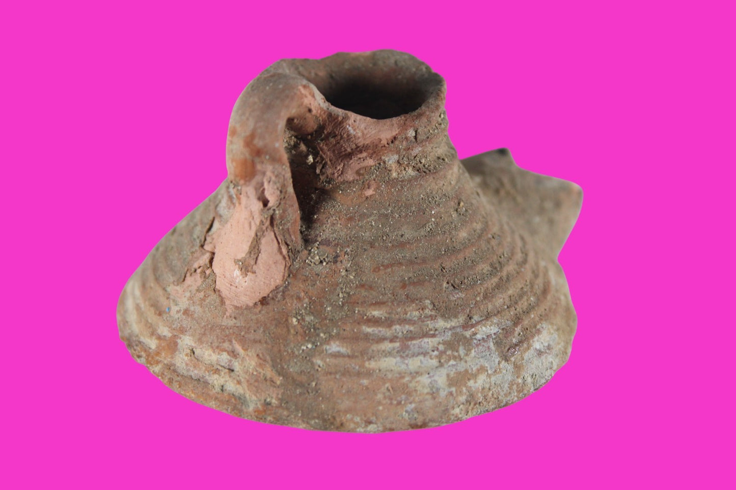 Holy Land Oil Lamp Ancient Artifact Time of the Arab Invasion 660-800 AD COA 239