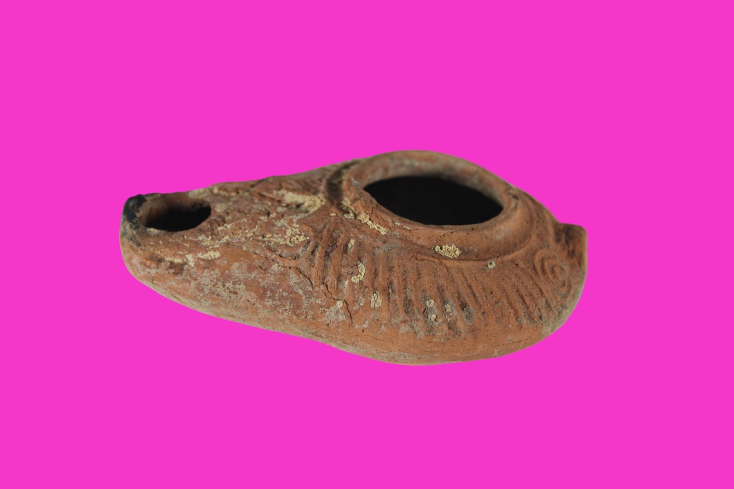 Holy Land Oil Lamp Ancient Artifact Time of the Christians 313-636 AD COA 226