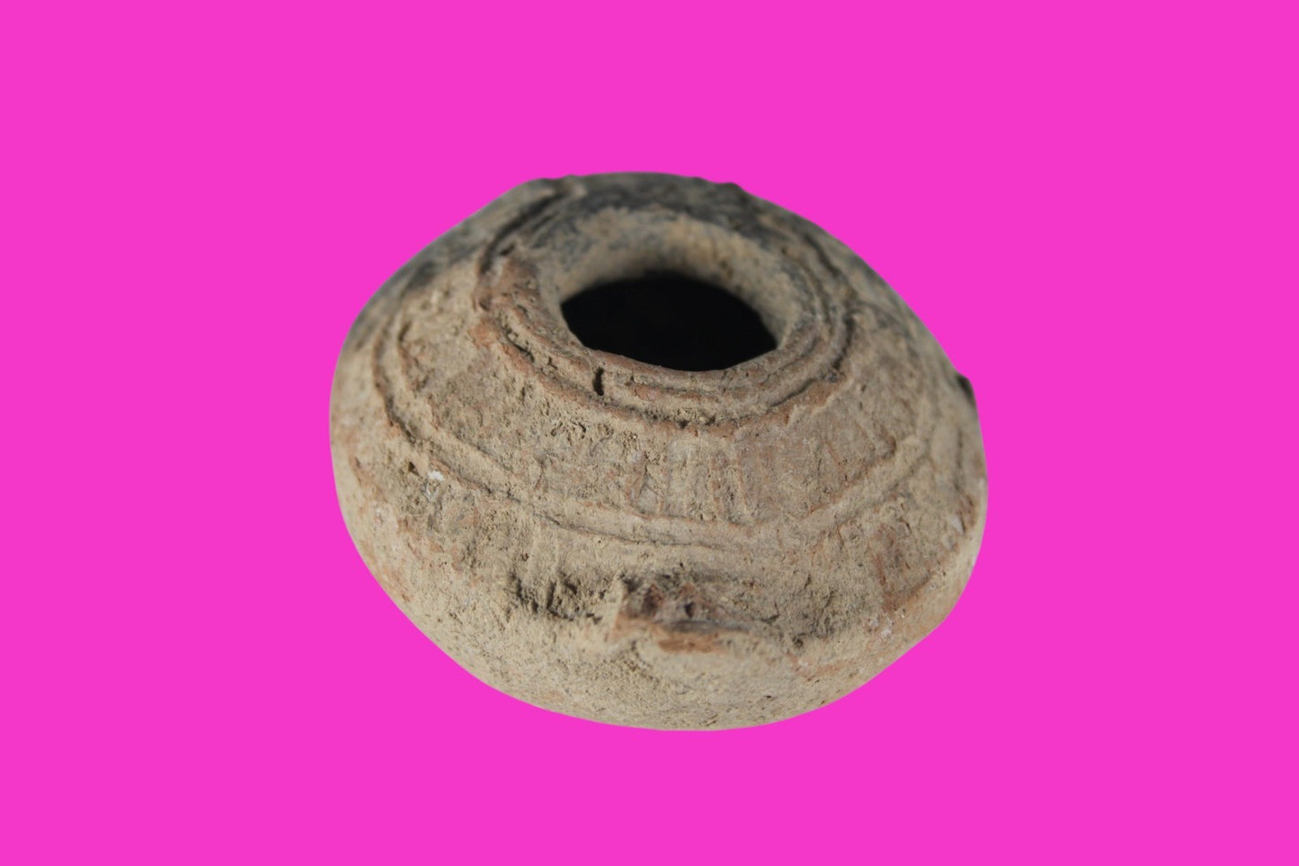 Holy Land Oil Lamp Ancient Artifact Time of the Christians 313-636 AD COA 223