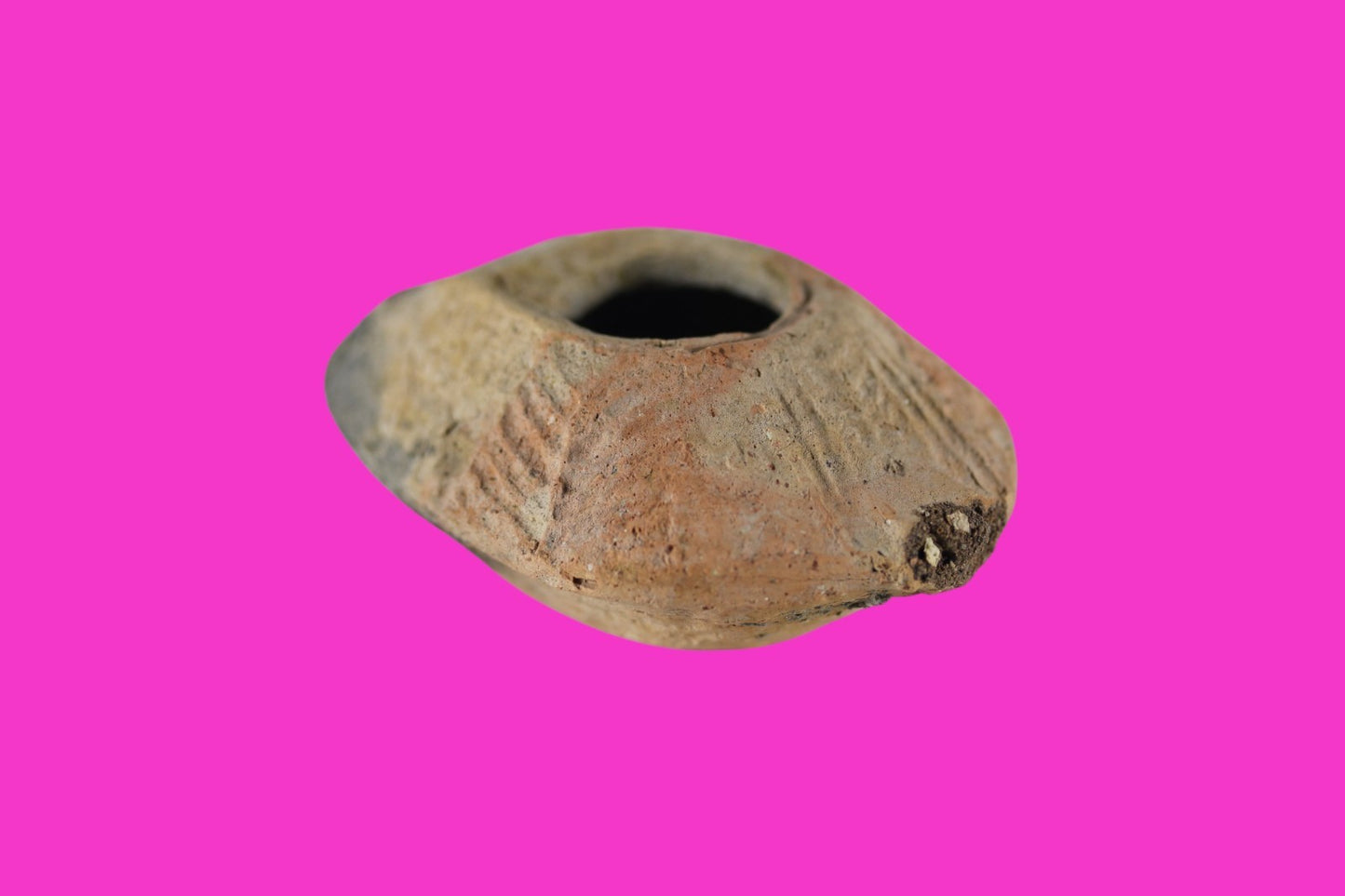 Holy Land Oil Lamp Ancient Artifact Time of the Christians 313-636 AD COA 47