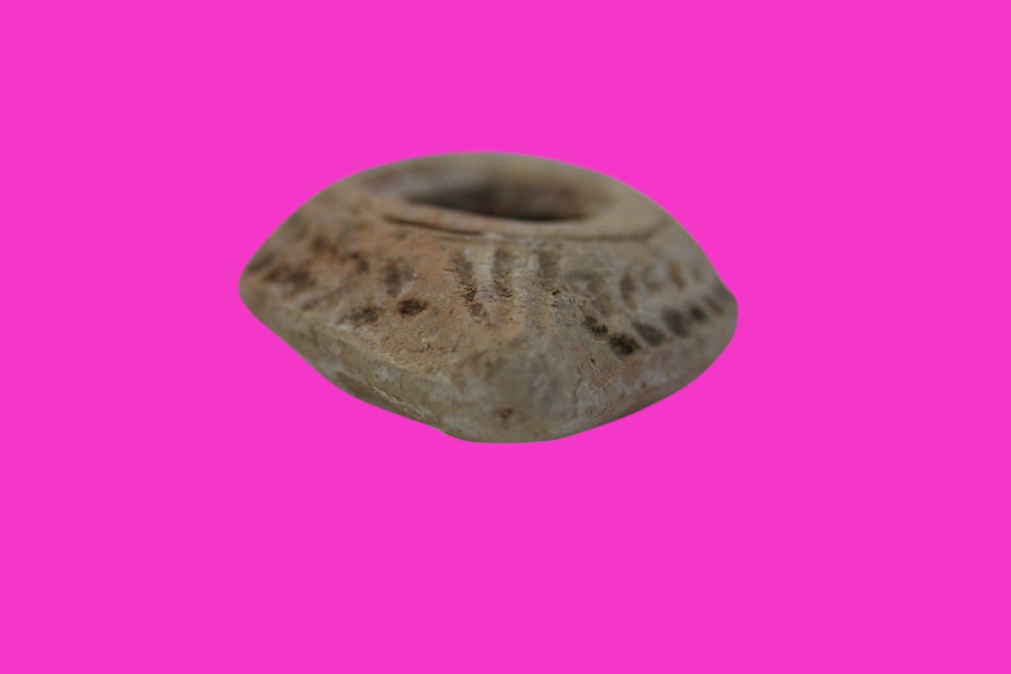 Oil Lamp Holy Land Ancient Artifact Jesus Christ Home Israel 100-400 AD COA J106