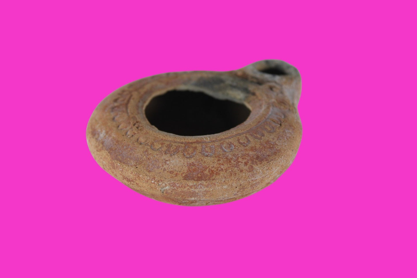 Holy Land Oil Lamp Ancient Artifact Time of Jesus & Apostles 63BC-323AD COA 166