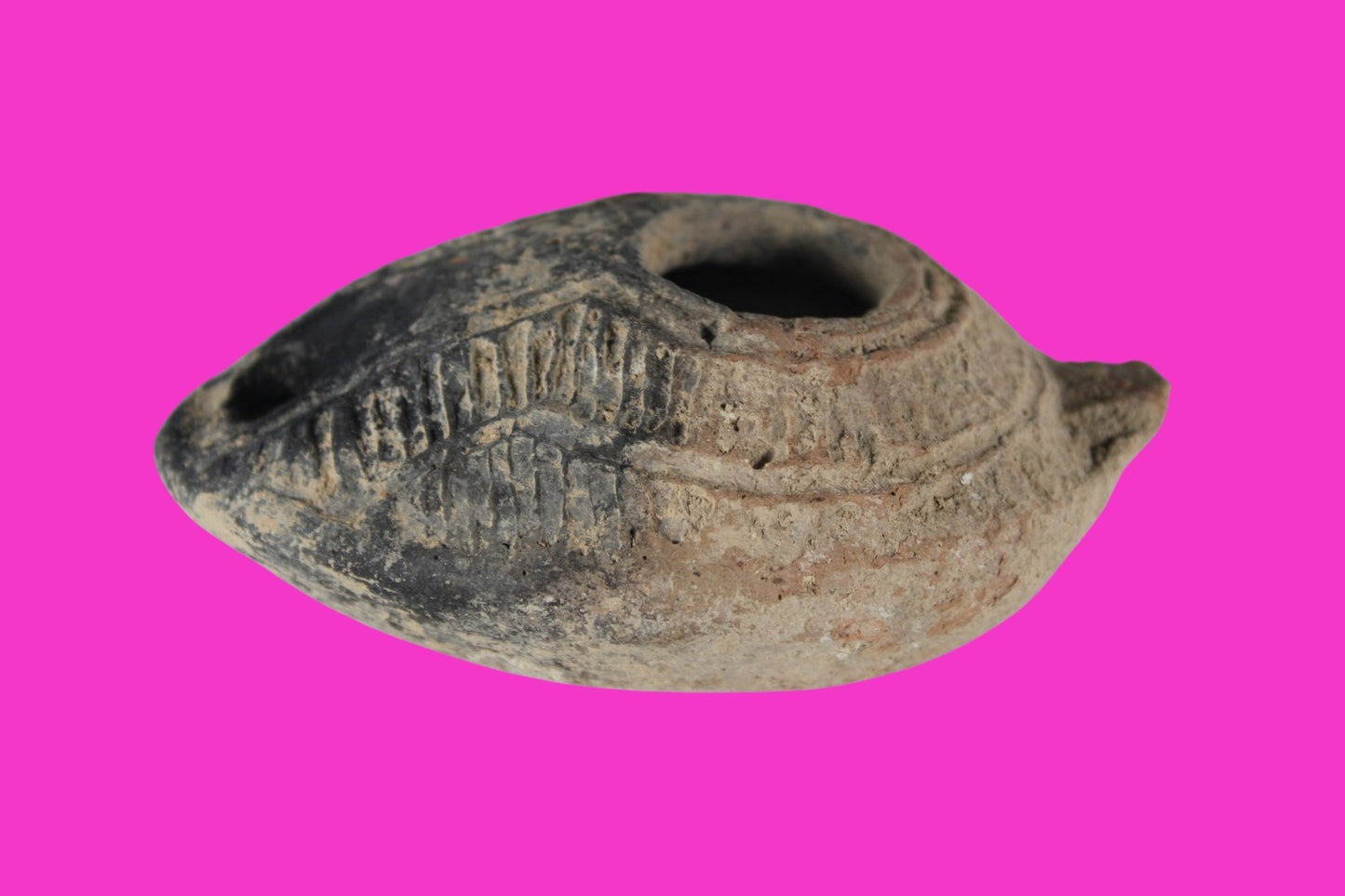 Holy Land Oil Lamp Ancient Artifact Time of the Christians 313-636 AD COA 223