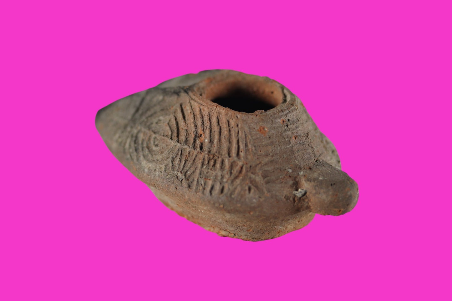 Time of the Christians Oil Lamp Ancient Holy Land Artifact 313-636 AD COA 33