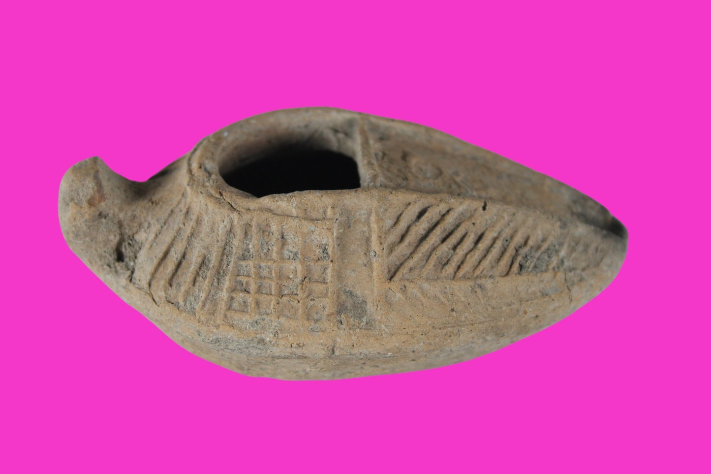 Holy Land Oil Lamp Ancient Artifact Time of the Christians 313-636 AD COA 222