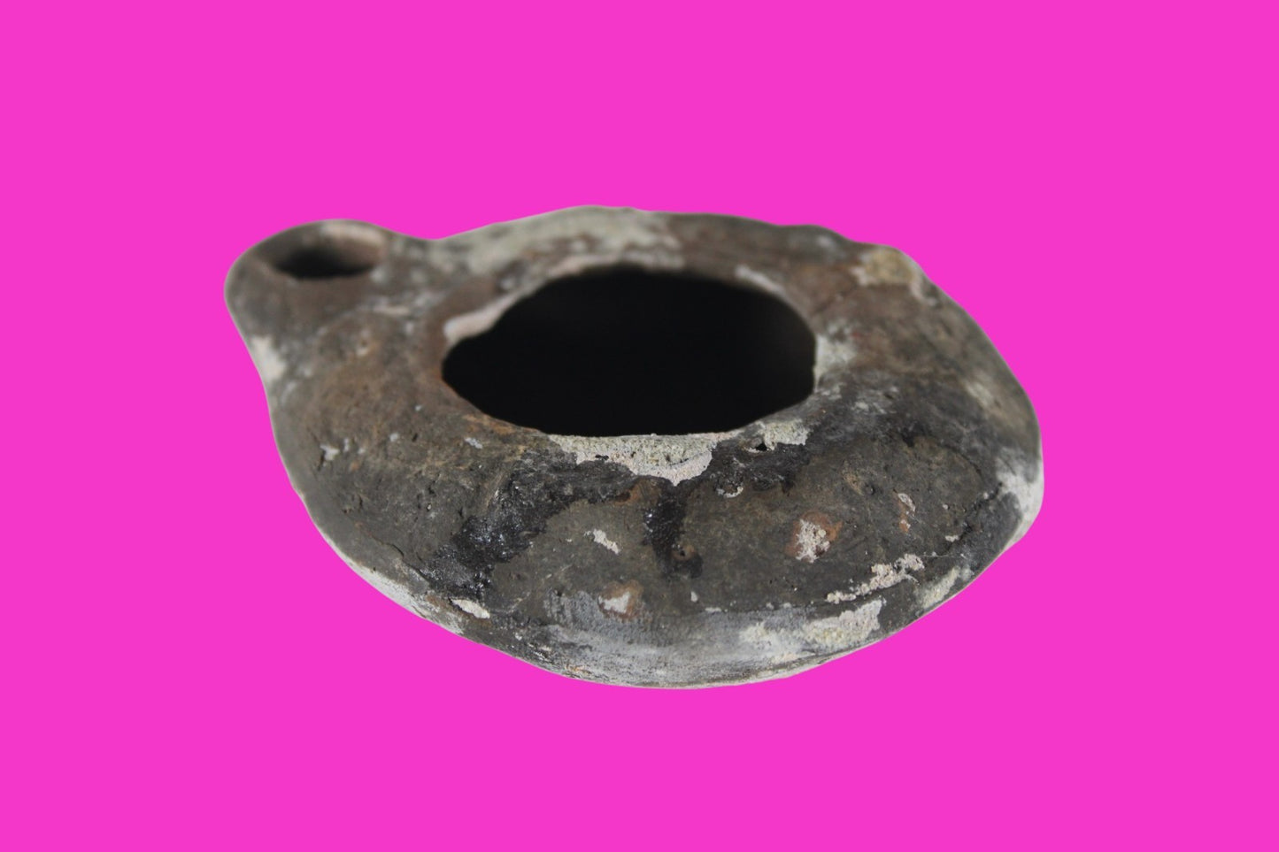 Holy Land Oil Lamp Ancient Artifact Time of Jesus & Apostles 63BC-323AD COA 165