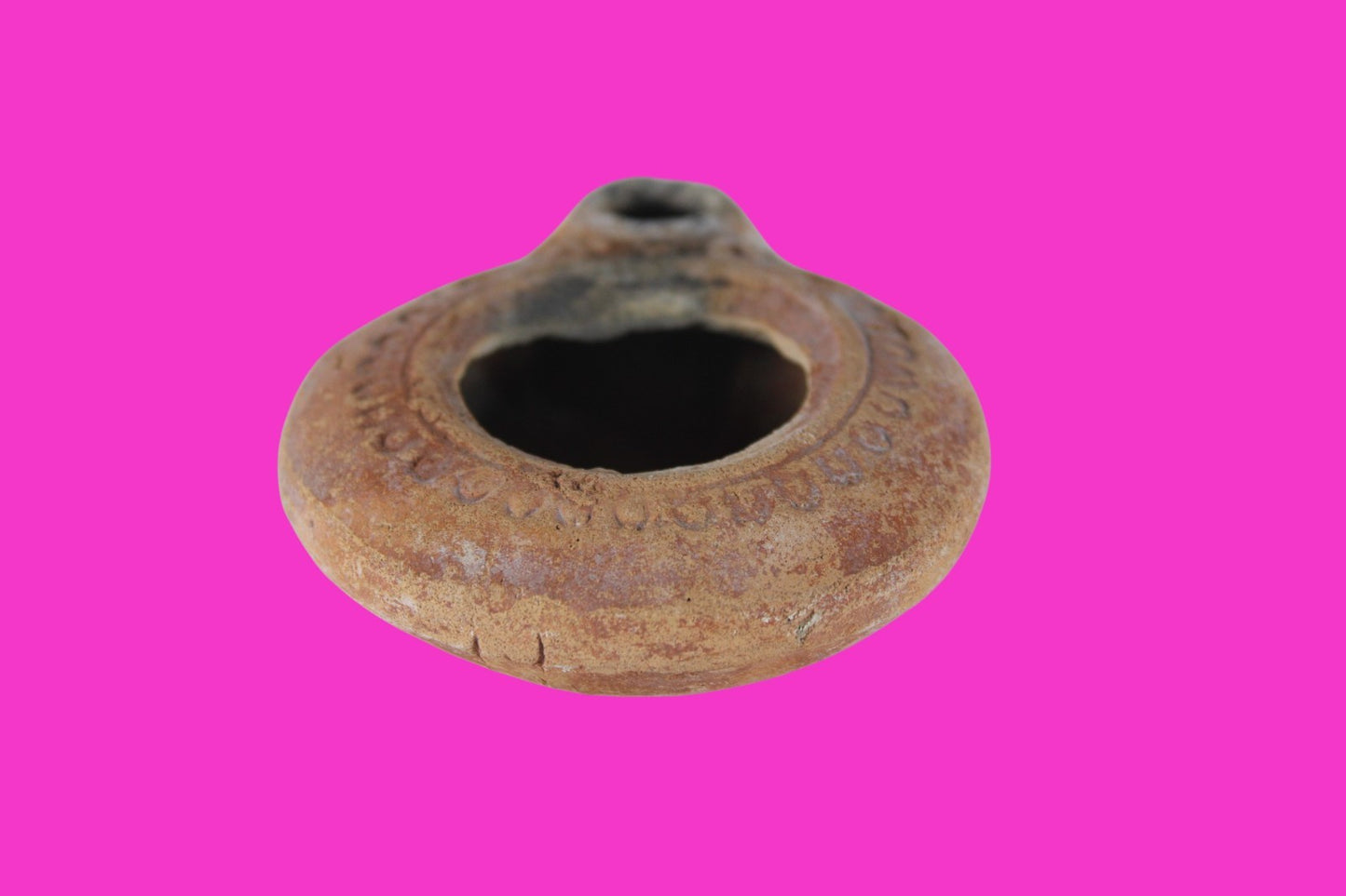 Holy Land Oil Lamp Ancient Artifact Time of Jesus & Apostles 63BC-323AD COA 166