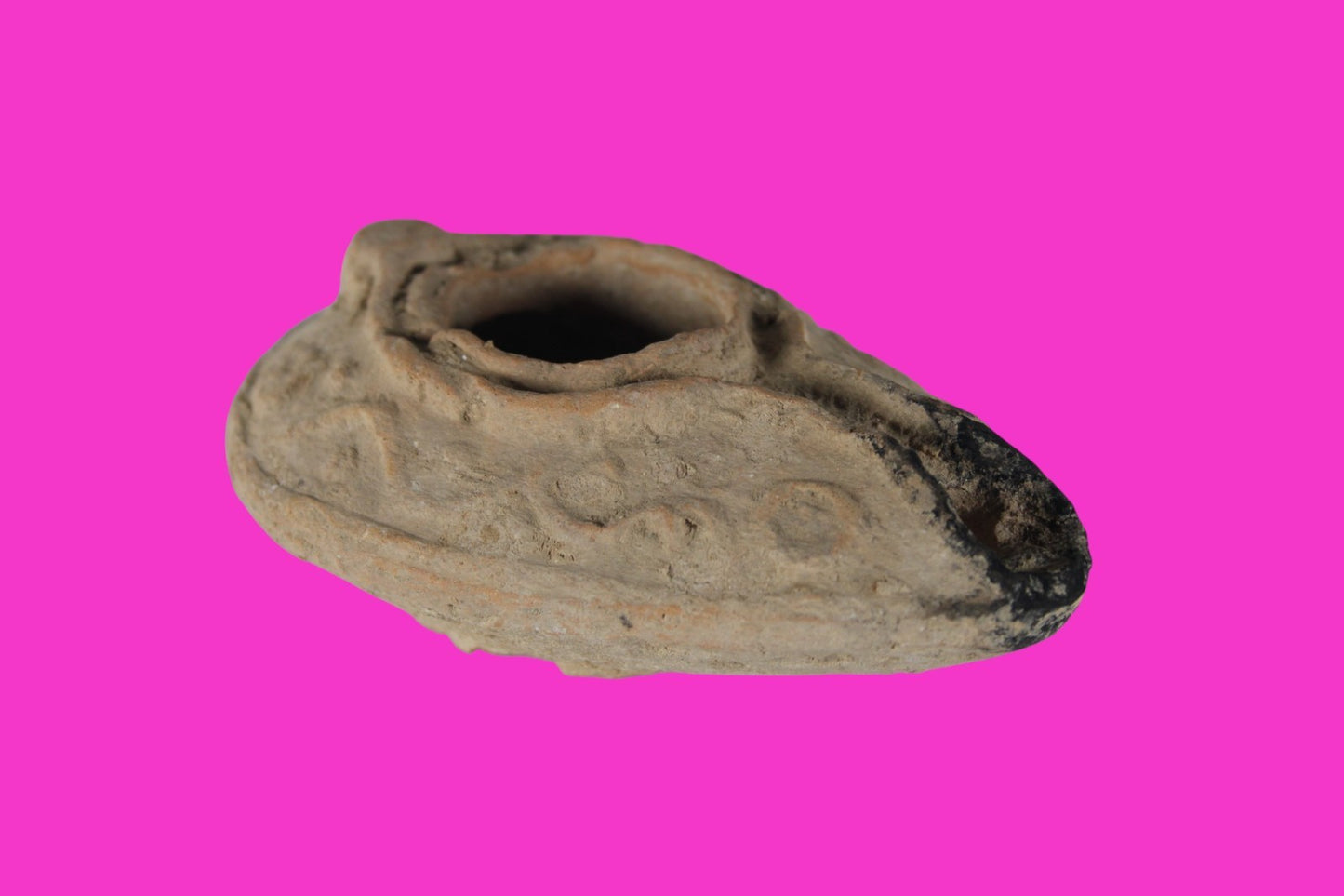 Holy Land Oil Lamp Ancient Artifact Time of the Christians 313-636 AD COA 211