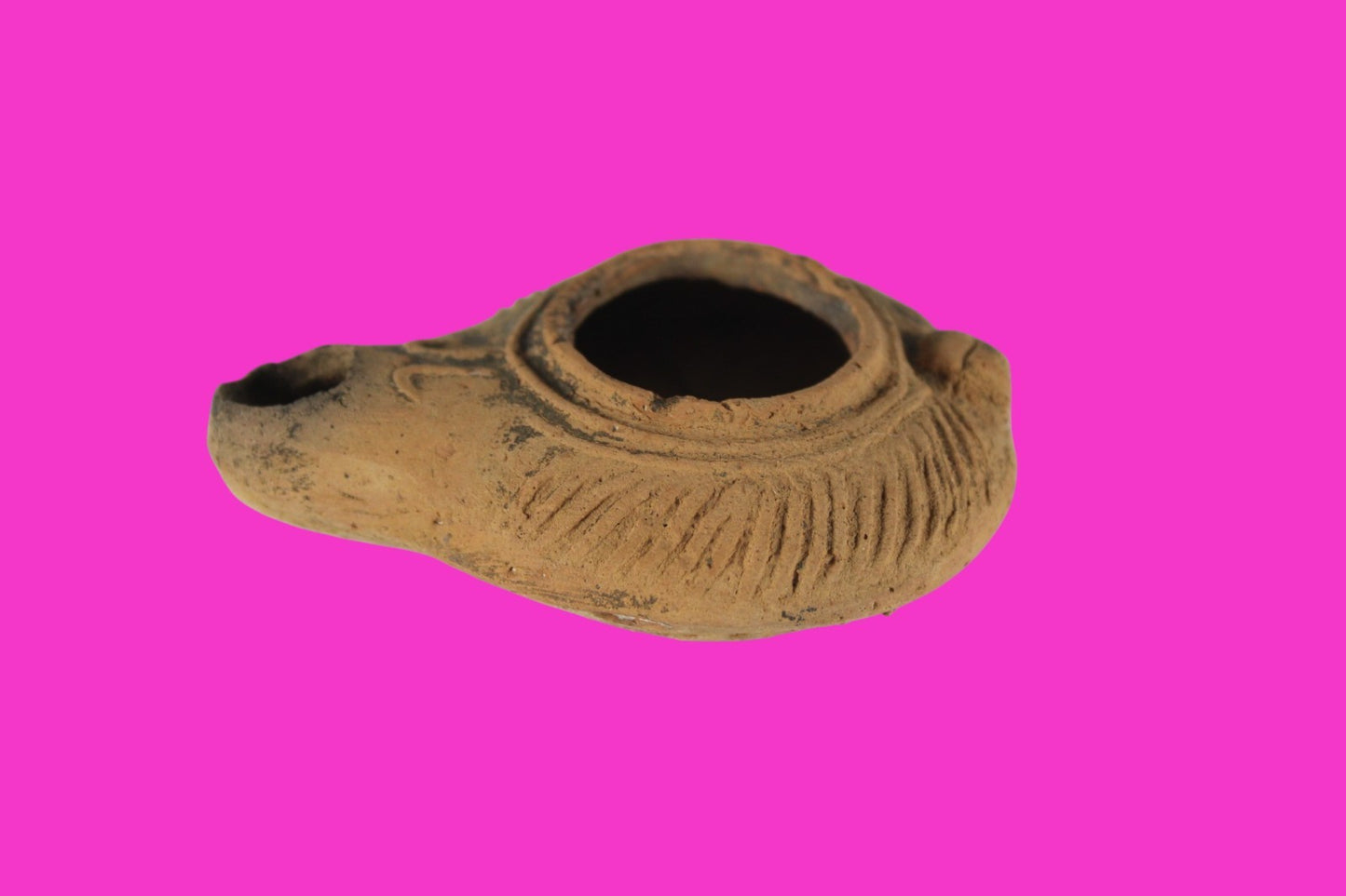 Holy Land Oil Lamp Ancient Artifact Time of Jesus & Apostles 63BC-323AD COA 159