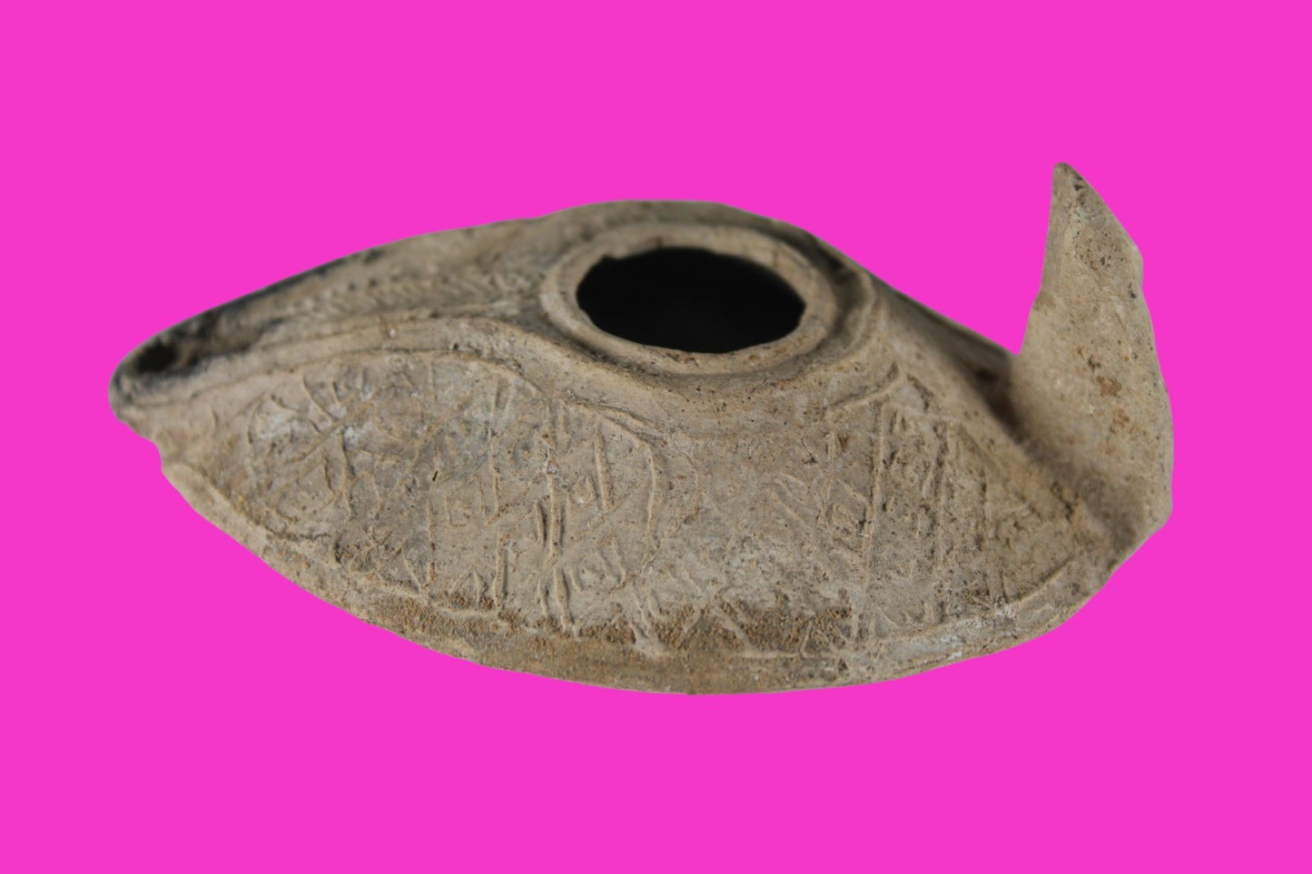 Holy Land Oil Lamp Ancient Artifact Time of the Christians 313-636 AD COA 221
