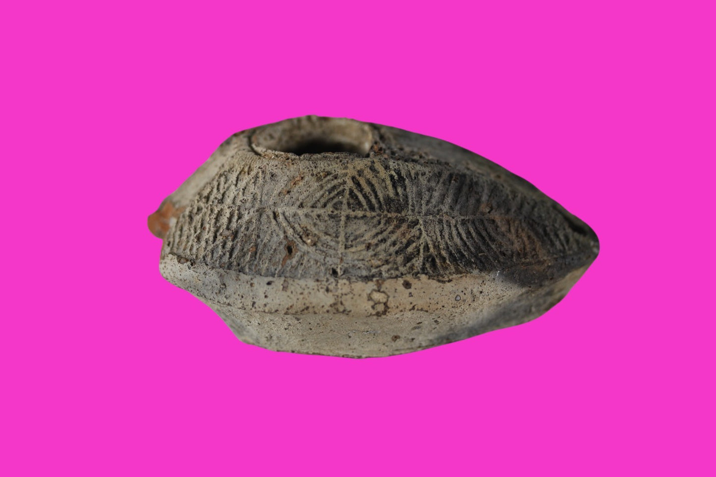 Time of the Christians Oil Lamp Ancient Holy Land Artifact 313-636 AD COA 15