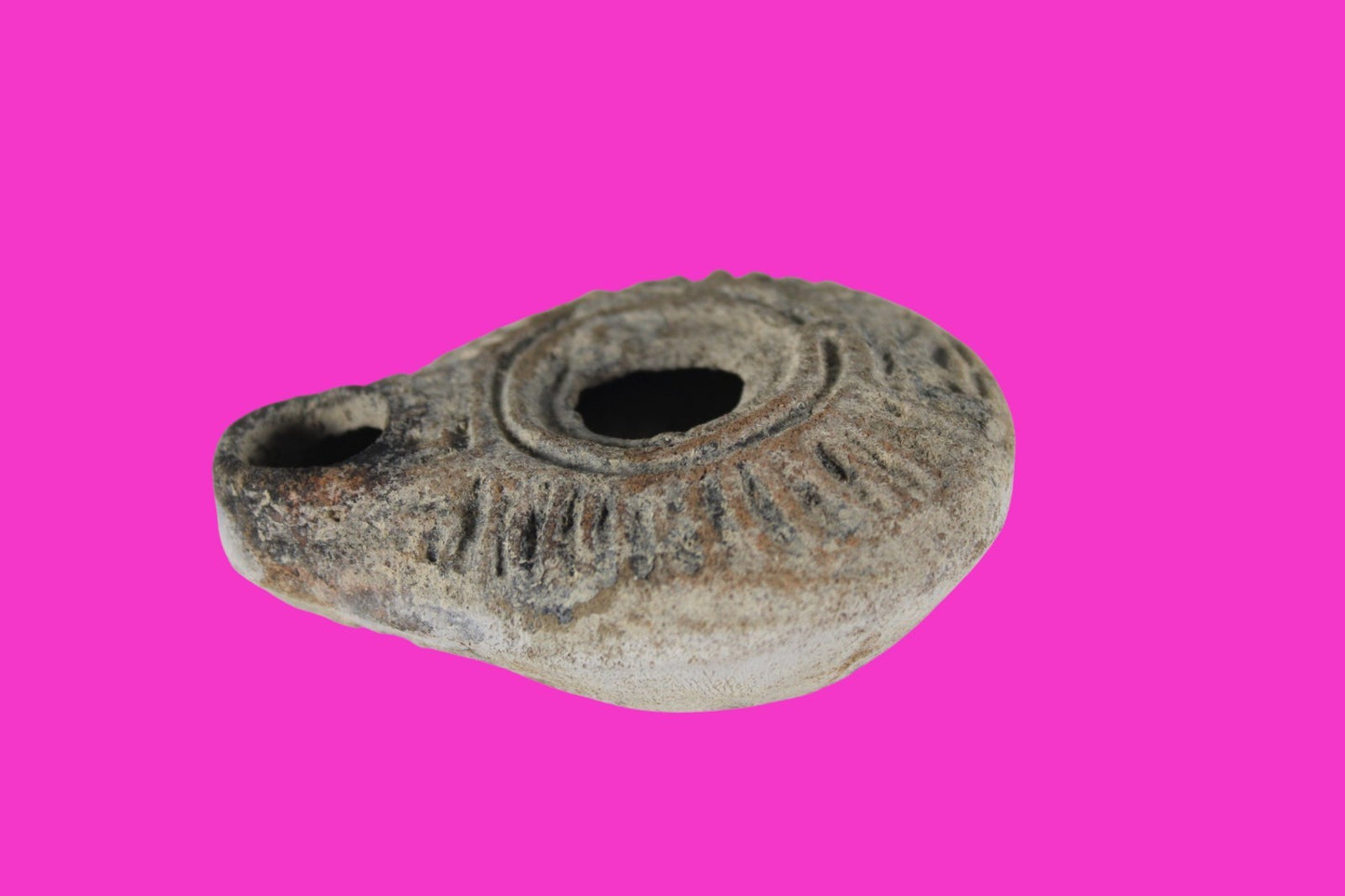 Holy Land Oil Lamp Ancient Artifact Time of Jesus & Apostles 63BC-323AD COA 153