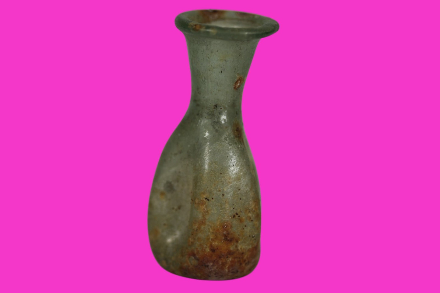 Ancient Holy Land Glass Bottle Authentic Artifact 100-300 AD Roman Era COA J10