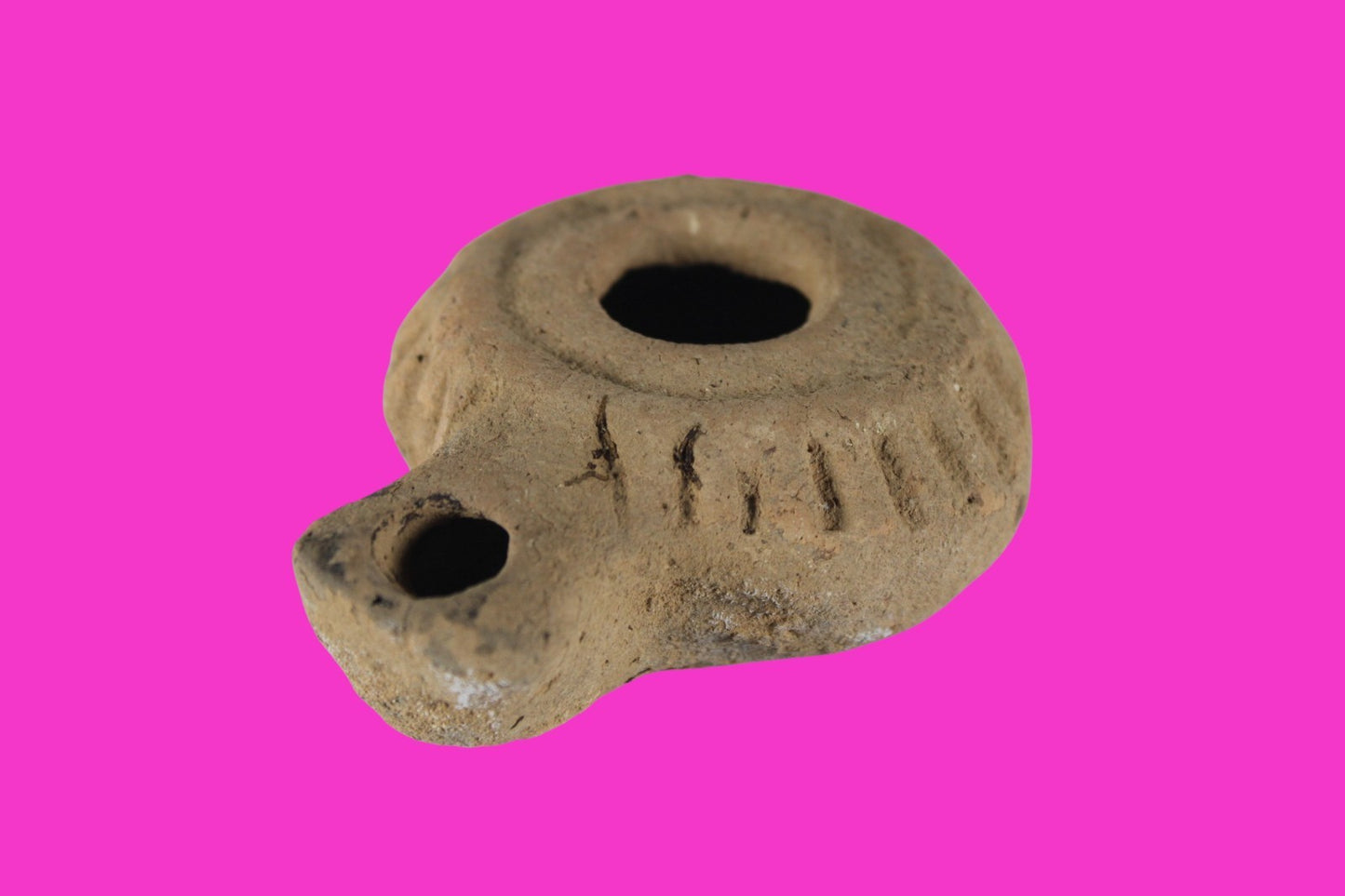 Holy Land Oil Lamp Ancient Artifact Time of Jesus & Apostles 63BC-323AD COA 158
