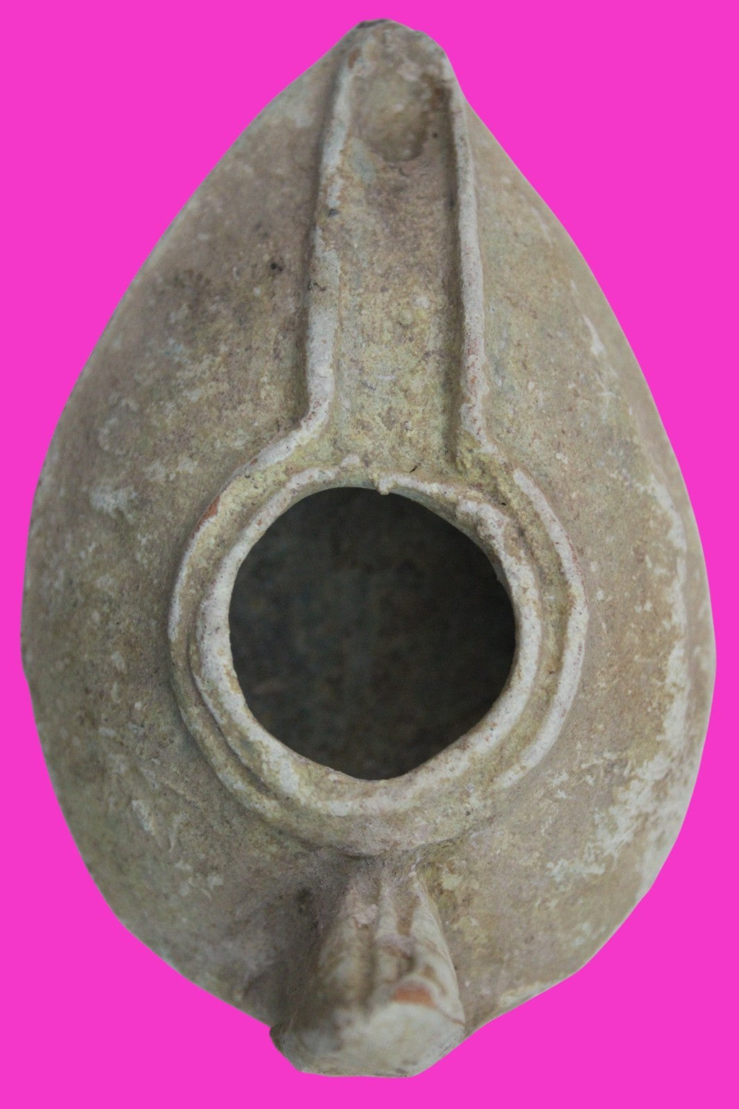 Holy Land Oil Lamp Ancient Artifact Time of the Christians 313-636 AD COA 213