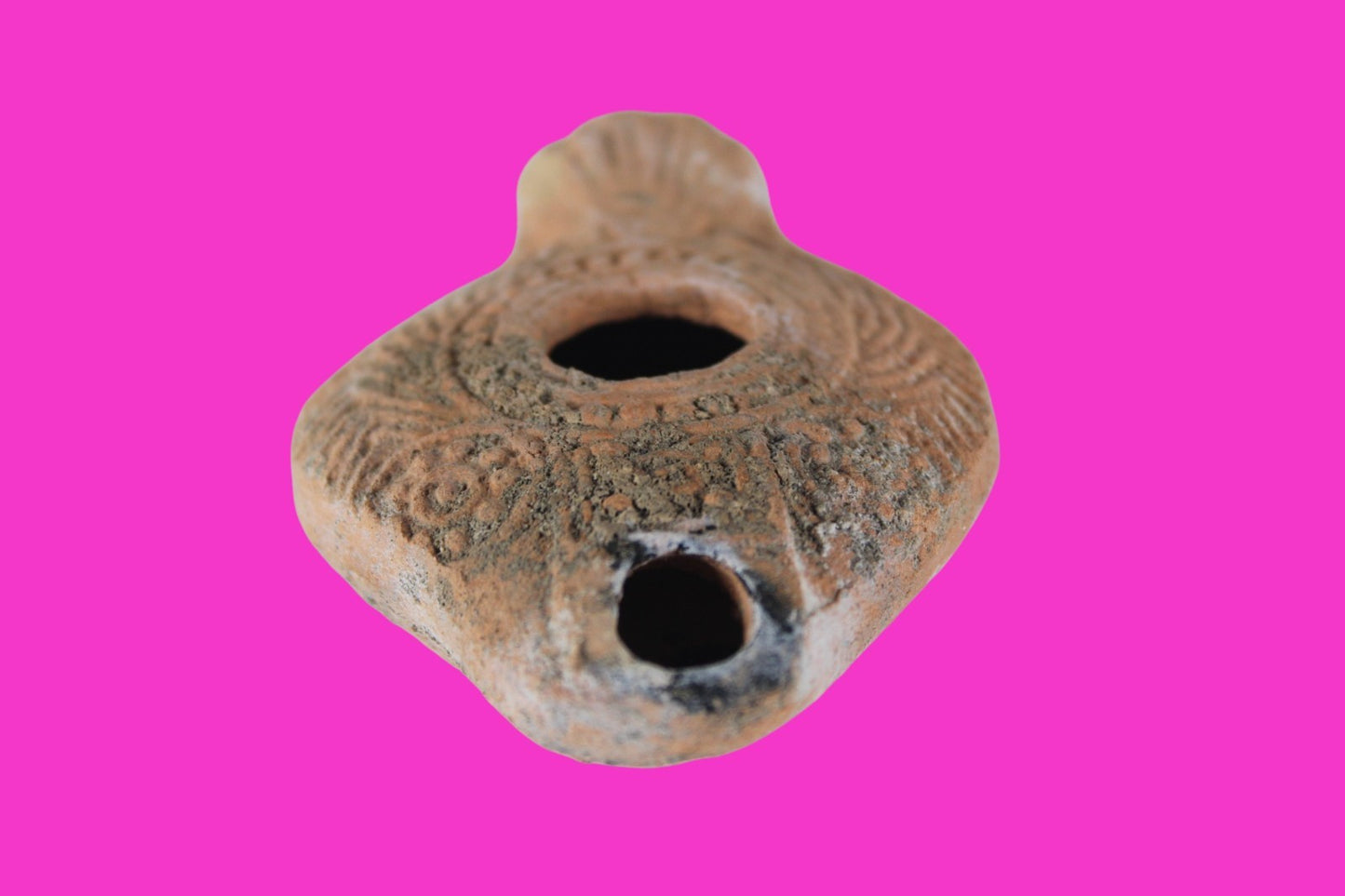 Holy Land Oil Lamp Ancient Artifact Time of the Christians 313-636 AD COA 185