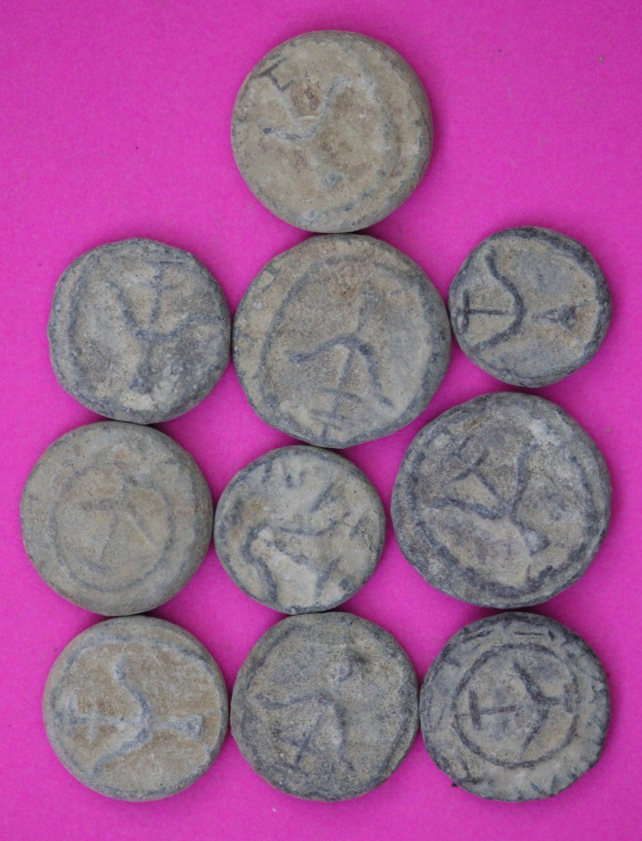 High Quality 10 Widows Mite Coins Holy Land Artifacts Small Leptons COAs Q940