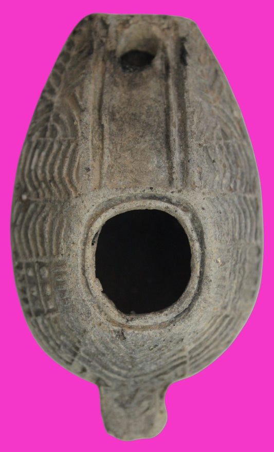 Holy Land Oil Lamp Ancient Artifact Time of the Christians 313-636 AD COA 212
